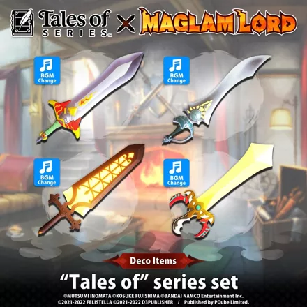 Maglam Lord: Deco Items &#x22;Tales of&#x22; Series Set PlayStation 4 Front Cover