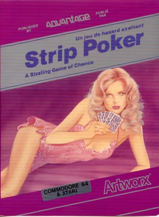 Strip Poker: A Sizzling Game of Chance Atari 8-bit Front Cover