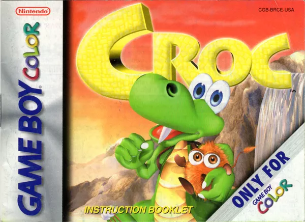 Croc Game Boy Color Manual Front
