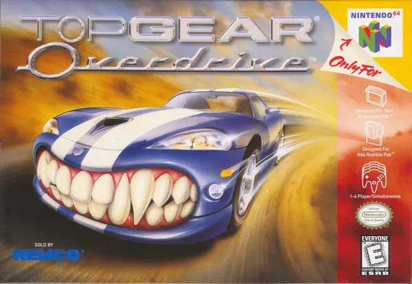 Top Gear: Overdrive Nintendo 64 Front Cover