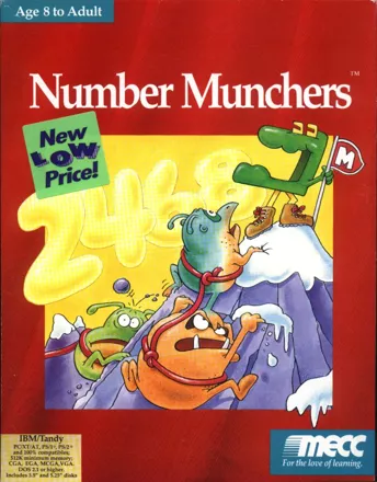 Number Munchers DOS Front Cover