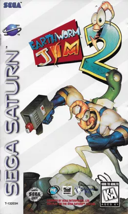 Earthworm Jim 2 SEGA Saturn Front Cover
