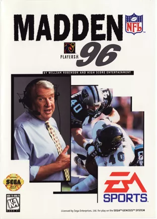 Madden NFL 96 Genesis Front Cover