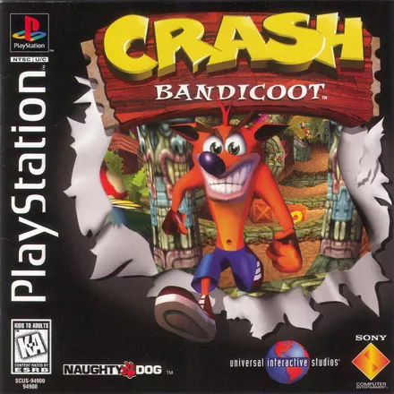 Crash Bandicoot PlayStation Front Cover