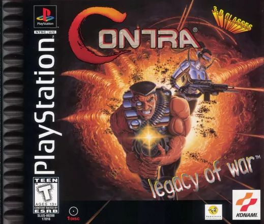 Contra: Legacy of War PlayStation Front Cover
