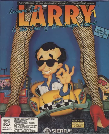 Leisure Suit Larry 1:  In the Land of the Lounge Lizards DOS Front Cover