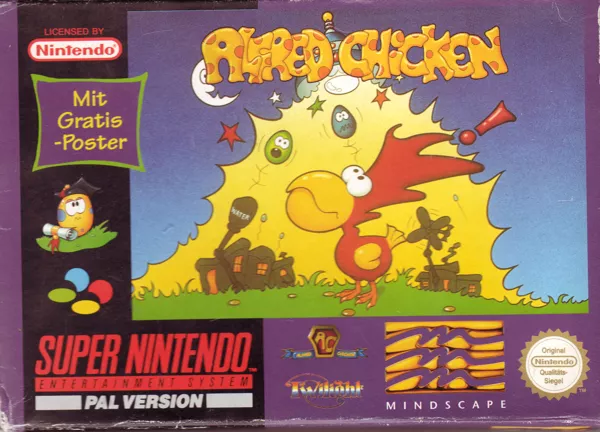 Super Alfred Chicken SNES Front Cover