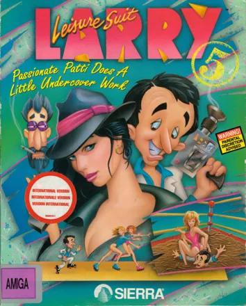 Leisure Suit Larry 5: Passionate Patti Does a Little Undercover Work Amiga Front Cover