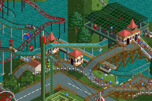 RollerCoaster Tycoon (1999) promotional art - MobyGames
