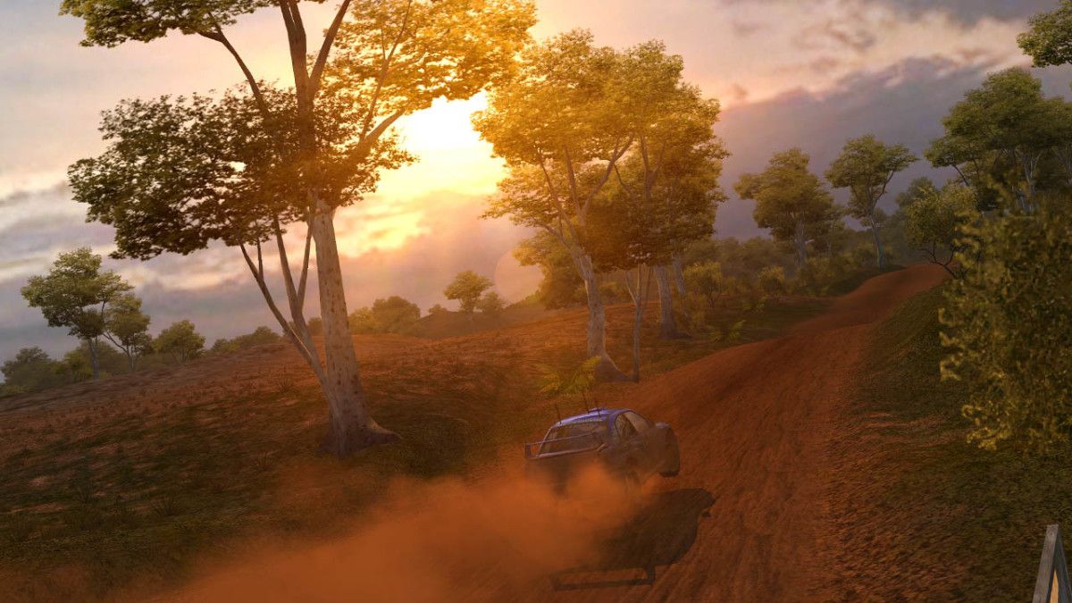 RalliSport Challenge 2 Screenshot Getting some air on a dirt road