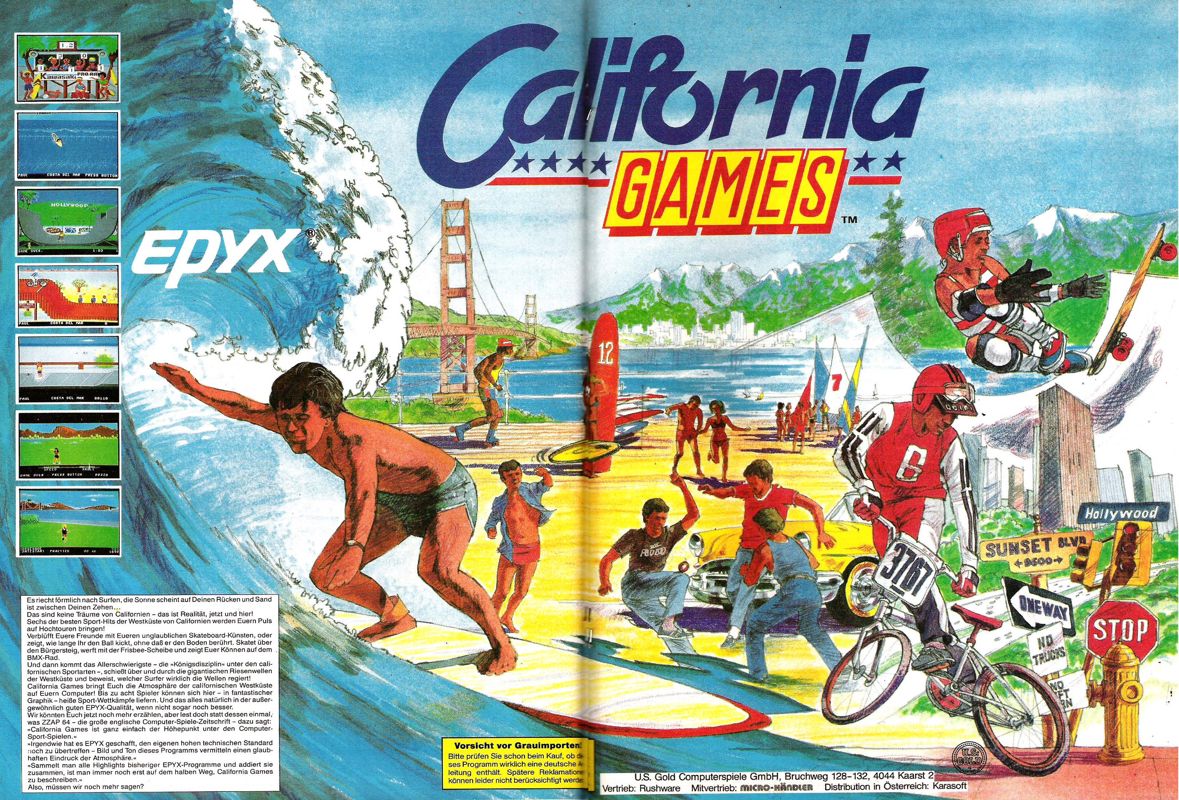 California Games Magazine Advertisement
