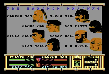 Bangkok Knights Screenshot for C64.