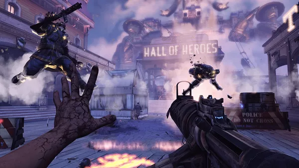 BioShock Infinite Screenshot Attacking enemies with powers