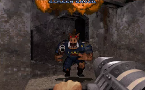 Duke Nukem 3D Screenshot RPG vs Pig Cop