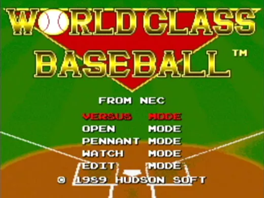 World Class Baseball Screenshot