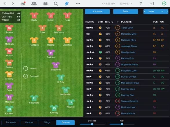 PRM 2015: Pro Rugby Manager Screenshot