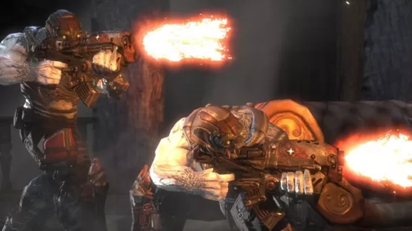 Gears of War Screenshot Enemies can use cover too, though