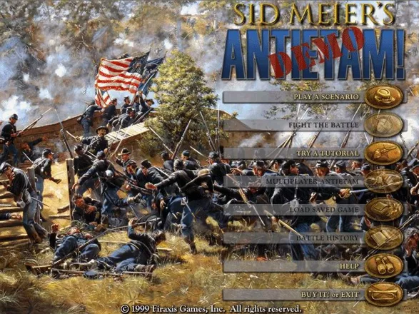 Sid Meier's Antietam! Screenshot Main menu