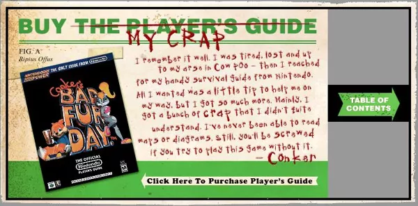 Conker's Bad Fur Day Screenshot The Player's Guide