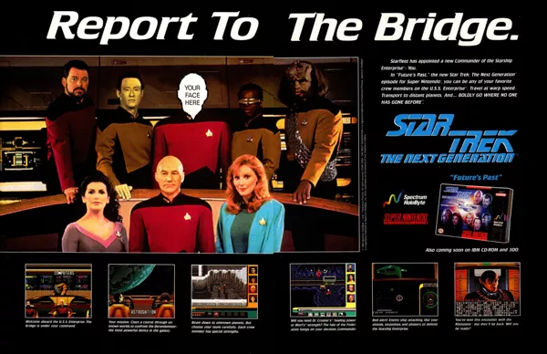Star Trek: The Next Generation - Future's Past Magazine Advertisement Electronic Gaming Monthly (Sendai Publishing, United States), Issue 59 (June 1994)