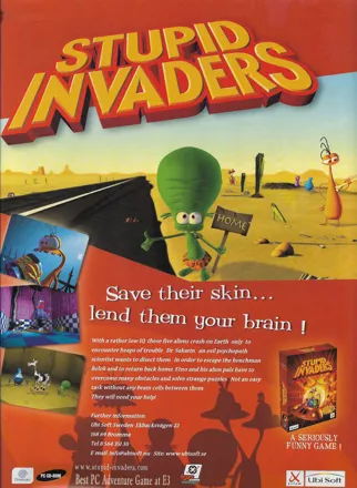 Stupid Invaders Magazine Advertisement