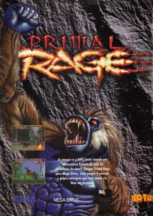 Primal Rage Magazine Advertisement Inner back cover