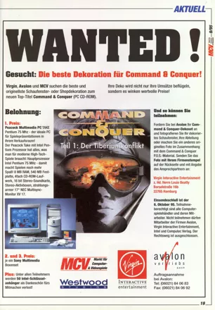 Command & Conquer Magazine Advertisement Sponsored contest