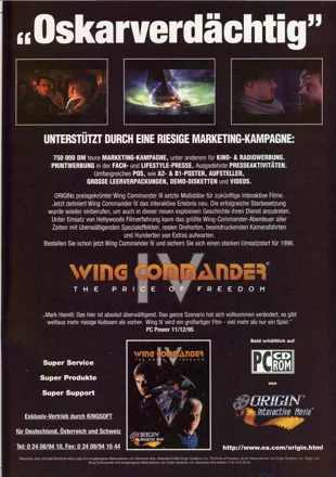 Wing Commander IV: The Price of Freedom Magazine Advertisement