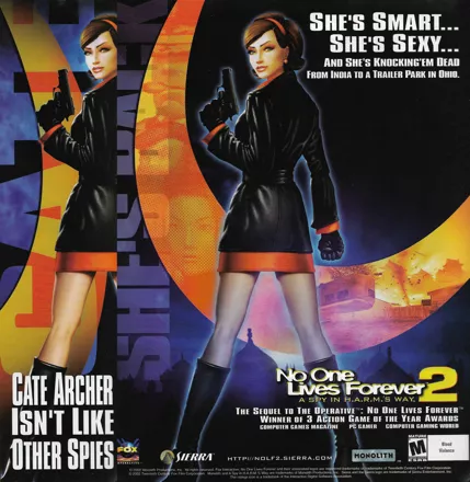 No One Lives Forever 2: A Spy in H.A.R.M.'s Way Magazine Advertisement