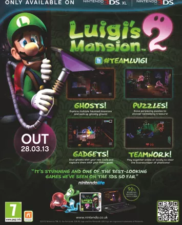Luigi's Mansion: Dark Moon Magazine Advertisement