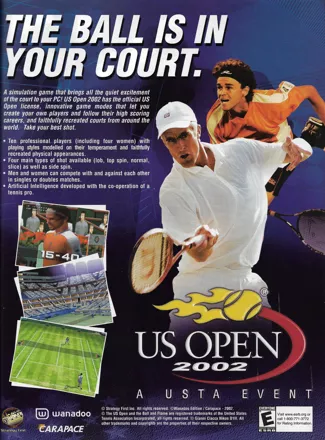 NGT: US Open 2002 Magazine Advertisement