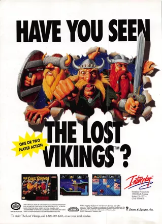 The Lost Vikings Magazine Advertisement