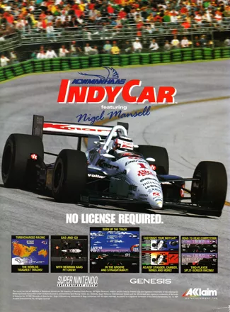 Newman/Haas IndyCar featuring Nigel Mansell Magazine Advertisement GamePro (International Data Group, United States), Issue 65 (December 1994)