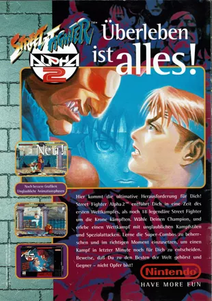 Street Fighter Alpha 2 Magazine Advertisement