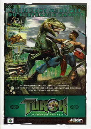 Turok: Dinosaur Hunter Magazine Advertisement