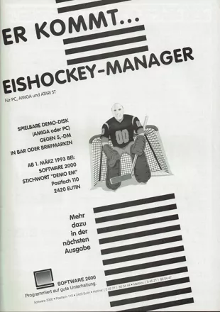 Eishockey Manager Magazine Advertisement