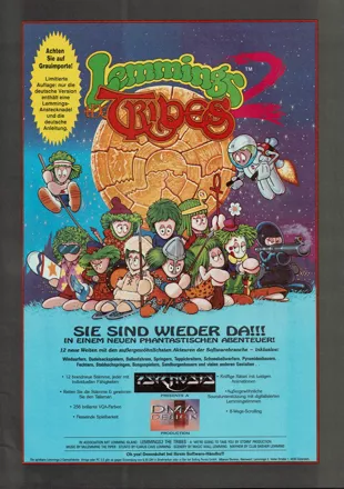 Lemmings 2: The Tribes Magazine Advertisement