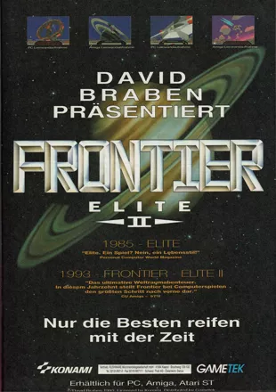 Frontier: Elite II Magazine Advertisement
