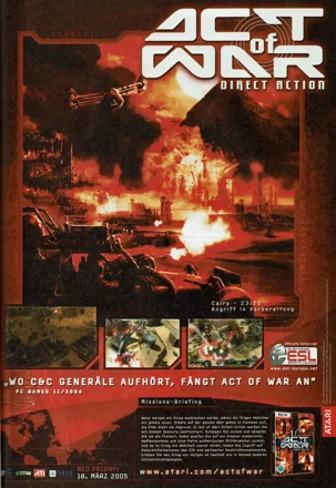 Act of War: Direct Action Magazine Advertisement