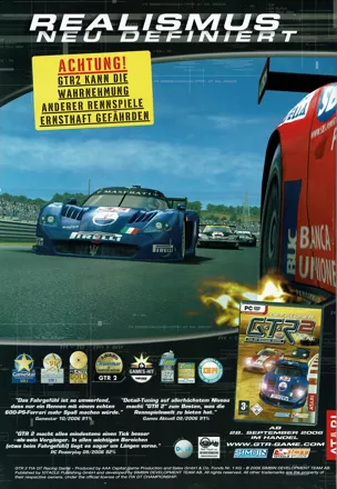 GTR 2: FIA GT Racing Game Magazine Advertisement