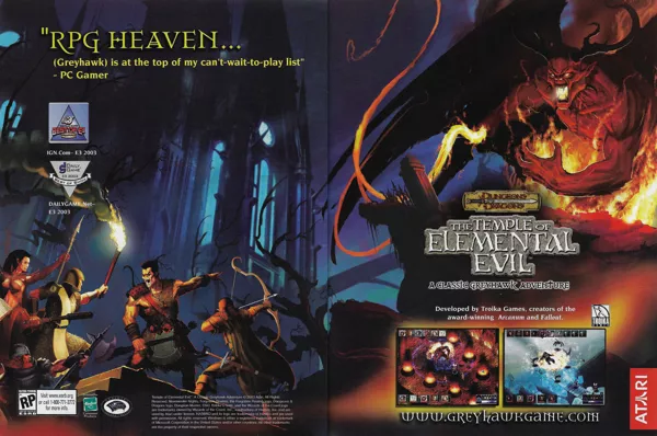 The Temple of Elemental Evil: A Classic Greyhawk Adventure Magazine Advertisement