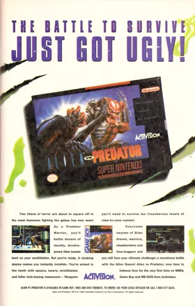 Alien Vs Predator Magazine Advertisement