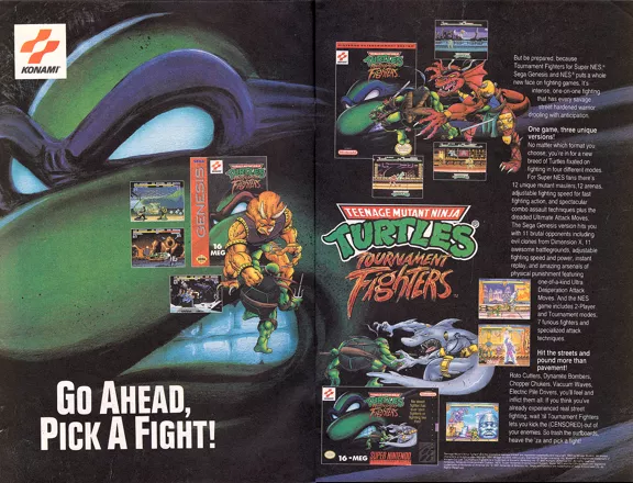 Teenage Mutant Ninja Turtles: Tournament Fighters Magazine Advertisement