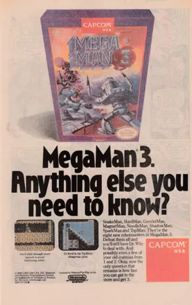 Mega Man 3 Magazine Advertisement Page 5