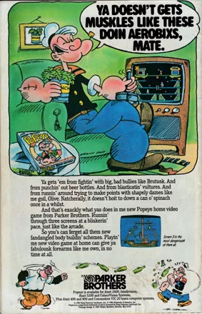 Popeye Magazine Advertisement Back cover