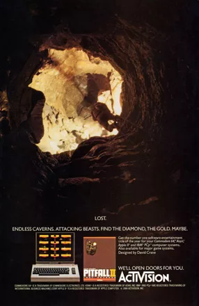 Pitfall II: Lost Caverns Magazine Advertisement Back cover
