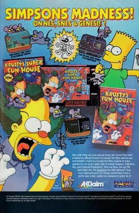 Krusty's Super Fun House Magazine Advertisement