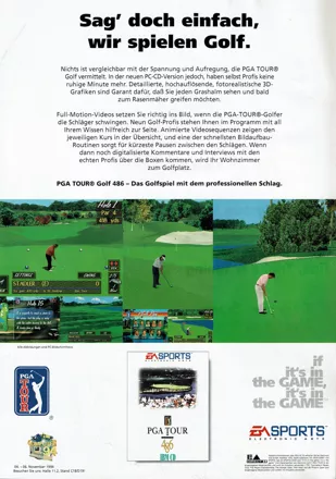 PGA Tour Golf 486 Magazine Advertisement
