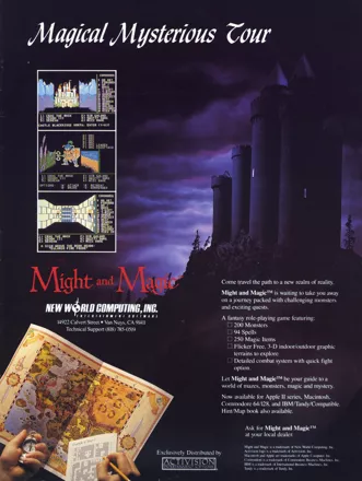 Might and Magic: Book One - Secret of the Inner Sanctum Magazine Advertisement