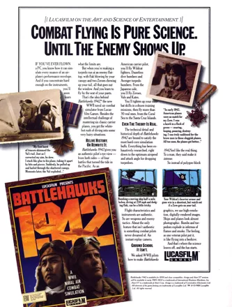Battlehawks 1942 Magazine Advertisement